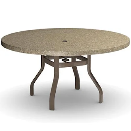 54" Round Dining Table with Umbrella Hole